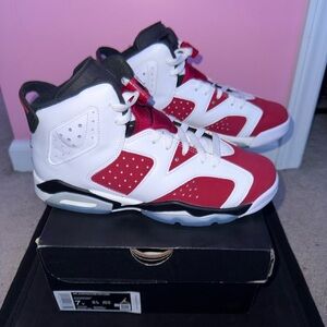 Jordan 6 Retro Carmine 2021 Sneakers - White and Red